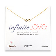small gold dipped infinite love necklace