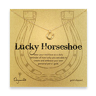 lucky horseshoe gold dipped necklace
