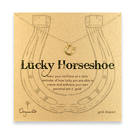lucky horseshoe necklace, gold dipped