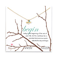 gold dipped begin necklace with dragonfly, turquoise bead