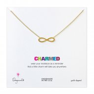 charmed large classic infinity necklace, gold dipped