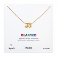 large open om necklace, gold dipped