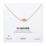 large snake necklace, gold dipped