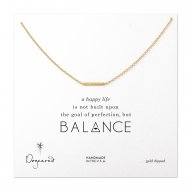 small bar necklace, gold dipped
