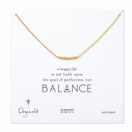 hammered bar necklace, gold dipped