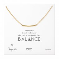 medium square bar necklace, gold dipped