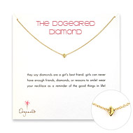 gold dipped dogeared diamond necklace