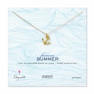 forever summer classic anchor necklace, gold dipped