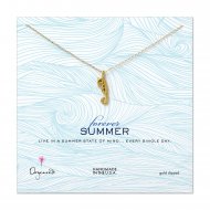 forever summer enchanted seahorse necklace, gold dipped