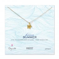 forever summer sea star necklace, gold dipped
