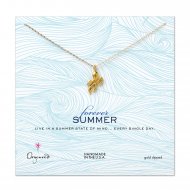 forever summer octopus necklace, gold dipped