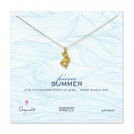 forever summer pretty mermaid necklace, gold dipped