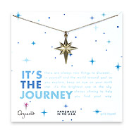 gold dipped it's the journey necklace with north star charm