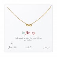 classic infinity necklace, gold dipped
