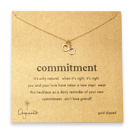 love commitment gold dipped necklace