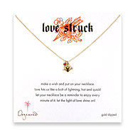 gold dipped love struck necklace