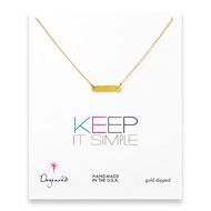keep it simple gold dipped bar necklace