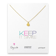 keep it simple gold dipped circle necklace