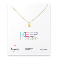 keep it simple gold dipped lotus petal necklace