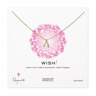 teeny wishbone necklace, gold dipped