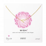soldered wishbone necklace, gold dipped
