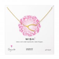 big soldered wishbone necklace, gold dipped
