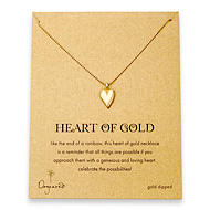heart of gold gold dipped tiny ball chain necklace