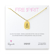 free spirit gold dipped scarab necklace - 32 inches