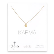 karma diamond gold dipped necklace