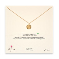 new beginnings wheat gold dipped necklace