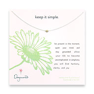 keep it simple gold stardust bead necklace on sterling silver chain