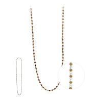 100 good wishes gold dipped stardust and silver bead necklace