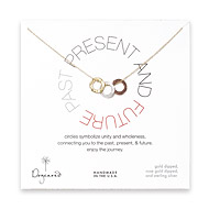 gold dipped past, present, future necklace