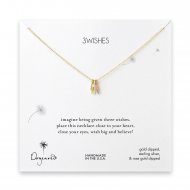 3 wishes bolts necklace - gold, rose gold, sterling silver