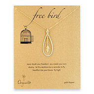 gold dipped free bird necklace - 18 inch
