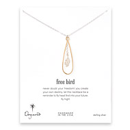 sterling silver free bird necklace - 18 inch