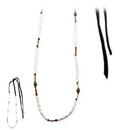 100 good wishes tobacco irish linen necklace with silver dipped and stardust beads - 50 inches