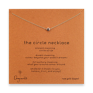 circle necklace, rose gold