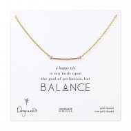 medium square bar necklace, rose gold dipped