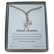 travel charms sterling silver natural hemp necklace
