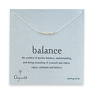 sterling silver balance bar necklace