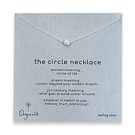circle necklace, sterling silver