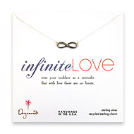 large oxidized infinite love necklace