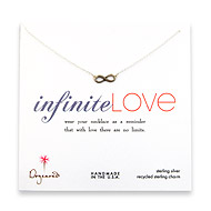 small oxidized infinite love necklace
