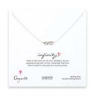 infinity necklace, sterling silver