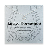 lucky horseshoe sterling silver necklace