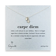 sterling silver carpe diem necklace