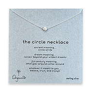 circle necklace, sterling silver - 18 inch