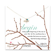 sterling silver begin necklace with dragonfly, turquoise bead