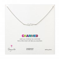 big bolt necklace, sterling silver